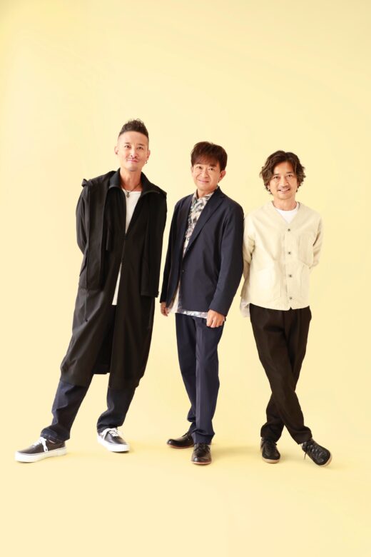 TOKIOの松岡さん、城島さん、国分さんのスリーショット写真